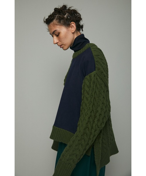 HeRIN.CYE（ヘリンドットサイ）の「French terry knit tops（ニット/セーター・レディース・カーキ/トップグレー・FREE）」の13枚目の写真