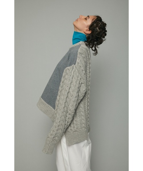 HeRIN.CYE（ヘリンドットサイ）の「French terry knit tops（ニット/セーター・レディース・カーキ/トップグレー・FREE）」の19枚目の写真