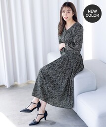 シフォンギャザーワンピース