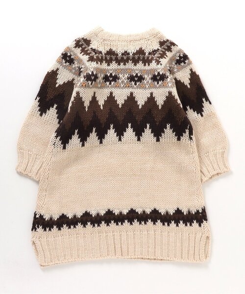 OBLI ノルディックニットワンピース 0サイズ OBLI オブリノルディック