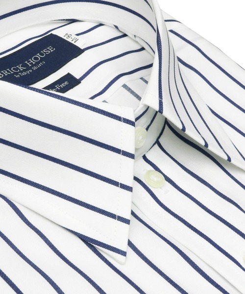 TOKYO SHIRTS(トウキョウシャツ)の「形態安定ノーアイロン レギュラー 長袖ビジネスワイシャツ(ビジネスシャツ・メンズ・ネイビー・首回り37cm-裄丈80cm/首回り37cm-裄丈84cm/首回り39cm-裄丈80cm/首回り39cm-裄丈84cm/首回り41cm-裄丈82cm/首回り41cm-裄丈86cm/首回り42cm-裄丈82cm/首回り42cm-裄丈86cm/首回り43cm-裄丈82cm/首回り43cm-裄丈86cm)」の6枚目の写真