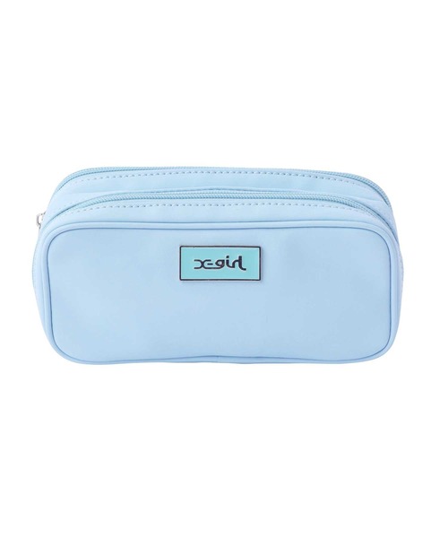 X-girl（エックスガール）の「MULTI CASE（ポーチ・レディース・ライトブルー/ブラック/オフホワイト・ONE SIZE）」の4枚目の写真