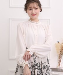 couture brooch | 前後2WAYエンブロレースブラウス(シャツ/ブラウス)