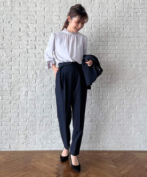 couture brooch(クチュールブローチ)の「◆【着映えデザイン!前後2WAY】エンブロレースブラウス(シャツ/ブラウス・レディース・アイボリー/ベビーピンク/ライトグレー/ネイビー・38/40/42)」の22枚目の写真