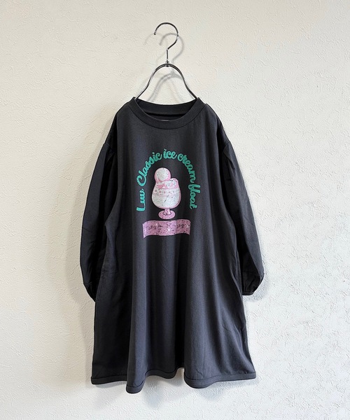 Life Support Products(ライフサポートプロダクツ)の「ナガソデプリントワンピース(90~150cm)(ワンピース・キッズ・レッド/ホワイト/ラベンダー/チャコール・90/100/110/120/130/140/150)」の3枚目の写真