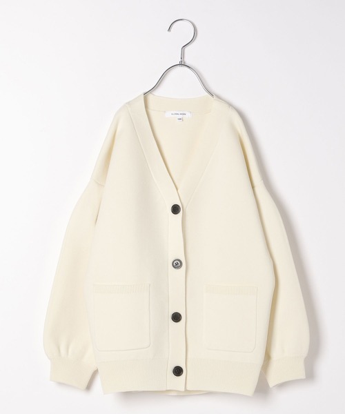 GLOBAL WORK(グローバルワーク)の「リッチライトニットVカーデ/178495(カーディガン/ボレロ・キッズ・アイボリー/ブラック/ライトパープル/サックスブルー・140cm/150cm/160cm/100cm/110cm/120cm/130cm)」の17枚目の写真