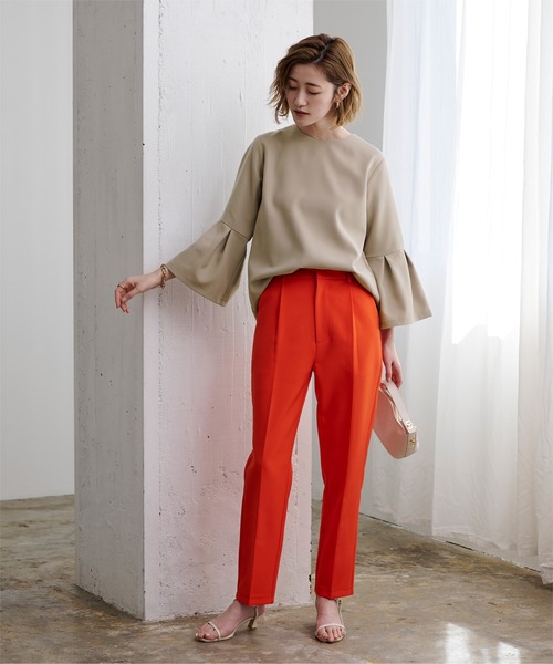 UR'S（ユアーズ）の「タックフレアスリーブトップス（Tシャツ/カットソー・レディース・グレイッシュベージュ/ブラック/ダークネイビー・S/M/L）」の20枚目の写真