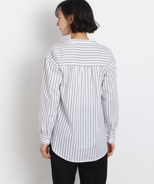 SHOO・LA・RUE(シューラルー)の「◆【着回し力が高い!】バンドカラーシャツ(シャツ/ブラウス・レディース・ライトパープル/ホワイト/ライトグリーン系2/ライトブルー/ホワイト系5/ネイビー系2・02/03/04)」の7枚目の写真