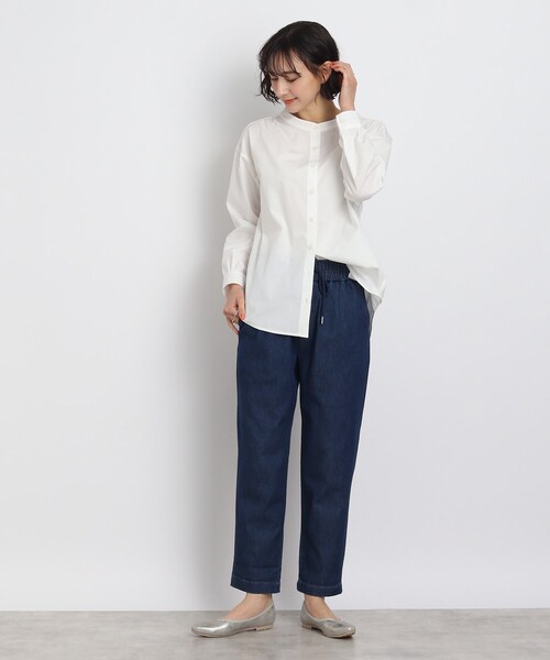 SHOO・LA・RUE(シューラルー)の「◆【着回し力が高い!】バンドカラーシャツ(シャツ/ブラウス・レディース・ライトパープル/ホワイト/ライトグリーン系2/ライトブルー/ホワイト系5/ネイビー系2・02/03/04)」の8枚目の写真