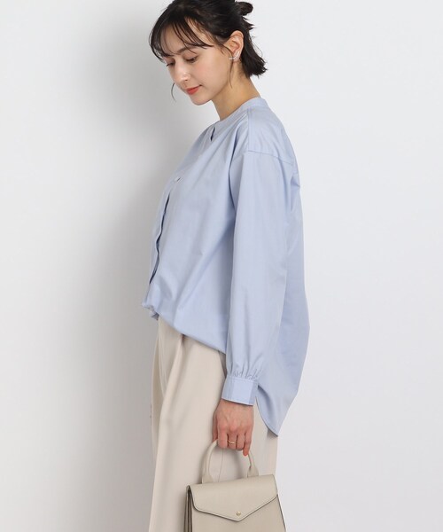 SHOO・LA・RUE(シューラルー)の「◆【着回し力が高い!】バンドカラーシャツ(シャツ/ブラウス・レディース・ライトパープル/ホワイト/ライトグリーン系2/ライトブルー/ホワイト系5/ネイビー系2・02/03/04)」の19枚目の写真