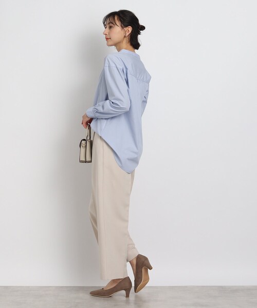 SHOO・LA・RUE(シューラルー)の「◆【着回し力が高い!】バンドカラーシャツ(シャツ/ブラウス・レディース・ライトパープル/ホワイト/ライトグリーン系2/ライトブルー/ホワイト系5/ネイビー系2・02/03/04)」の9枚目の写真