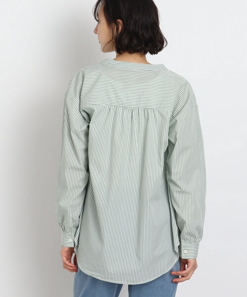 SHOO・LA・RUE(シューラルー)の「◆【着回し力が高い!】バンドカラーシャツ(シャツ/ブラウス・レディース・ライトパープル/ホワイト/ライトグリーン系2/ライトブルー/ホワイト系5/ネイビー系2・02/03/04)」の20枚目の写真