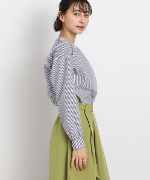 SHOO・LA・RUE(シューラルー)の「◆【着回し力が高い!】バンドカラーシャツ(シャツ/ブラウス・レディース・ライトパープル/ホワイト/ライトグリーン系2/ライトブルー/ホワイト系5/ネイビー系2・02/03/04)」の15枚目の写真