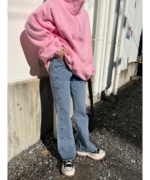 WC（ダブル シー）の「ハートライン刺繍デニムパンツ（デニムパンツ・レディース・ブルー・FREE）」の17枚目の写真