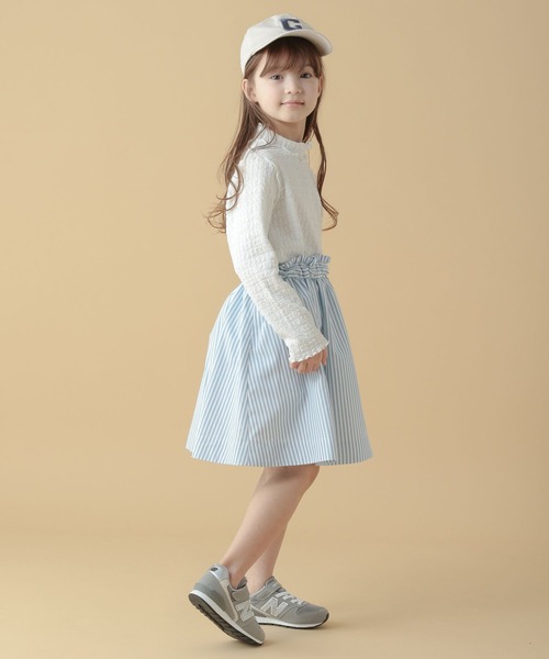 BAYFLOW（ベイフロー）の「[KIDS]ストライプスカート（スカート・キッズ・ピンク/サックスブルー/ブラック・110cm/120cm/130cm/140cm）」の22枚目の写真