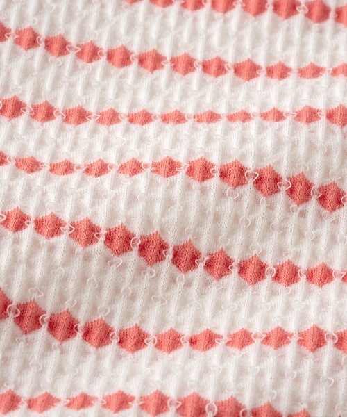 combimini（コンビミニ）の「半袖 くま耳襟ブラウス（ドットジャカード）（シャツ/ブラウス・キッズ・ネイビー/オフホワイト・70/80）」の5枚目の写真