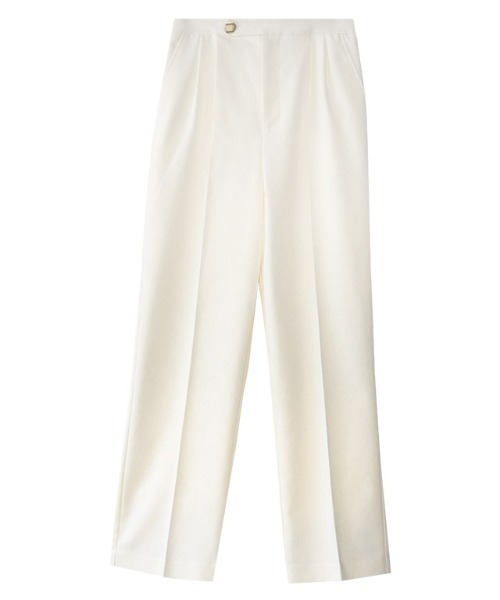 Pierrot（ピエロ）の「ボタンデザインタックパンツ（スラックス・レディース・ブラック/ブルー系その他/オフホワイト・M/L）」の12枚目の写真