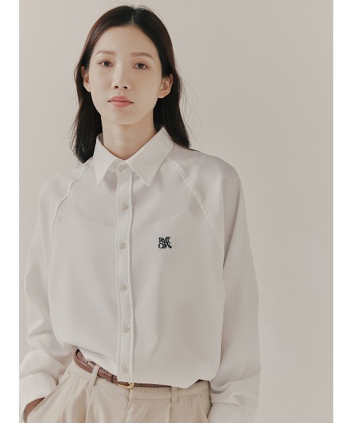 ROMANTIC CROWN(ロマンティッククラウン)の「A'GEM/9 × .kom『ROMANTIC CROWN/ロマンティッククラウン』RAGLAN SLIT SHIRT/ラグランスリット 長袖シャツ(シャツ/ブラウス・メンズ・ライトブルー/ホワイト/ブラック・M)」の5枚目の写真