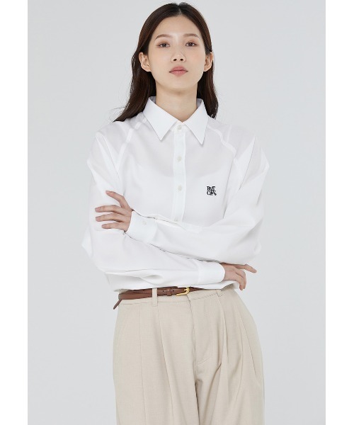 ROMANTIC CROWN(ロマンティッククラウン)の「A'GEM/9 × .kom『ROMANTIC CROWN/ロマンティッククラウン』RAGLAN SLIT SHIRT/ラグランスリット 長袖シャツ(シャツ/ブラウス・メンズ・ライトブルー/ホワイト/ブラック・M)」の6枚目の写真