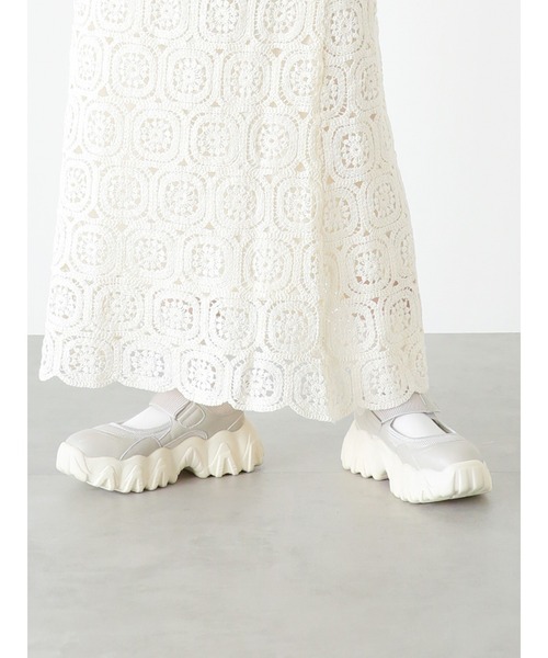 ehka sopo(エヘカソポ)の「オープンダッドスニーカー(ドレスシューズ・レディース・ブラック/グレー/オフホワイト・MEDIUM/LARGE)」の3枚目の写真