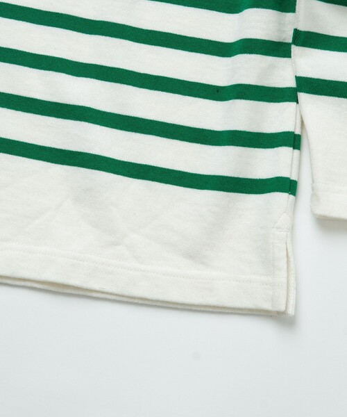 FREAK'S STORE(フリークスストア)の「KONECO/コネーソ 別注 パネルボーダー ロングスリーブTシャツ(Tシャツ/カットソー・メンズ・ブラック/ネイビー/オリーブ・LARGE/MEDIUM)」の22枚目の写真