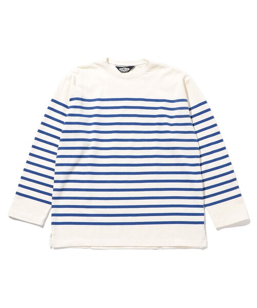 FREAK'S STORE(フリークスストア)の「KONECO/コネーソ 別注 パネルボーダー ロングスリーブTシャツ(Tシャツ/カットソー・メンズ・ブラック/ネイビー/オリーブ・LARGE/MEDIUM)」の18枚目の写真