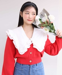 one after another NICE CLAUP | エンブレム刺繍金ボタンカーディガン　2023SS(カーディガン/ボレロ)