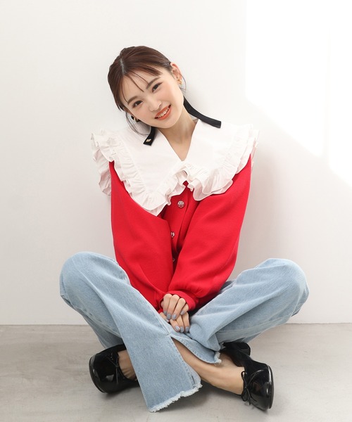 エンブレム刺繍金ボタンカーディガン 2023SS（カーディガン/ボレロ