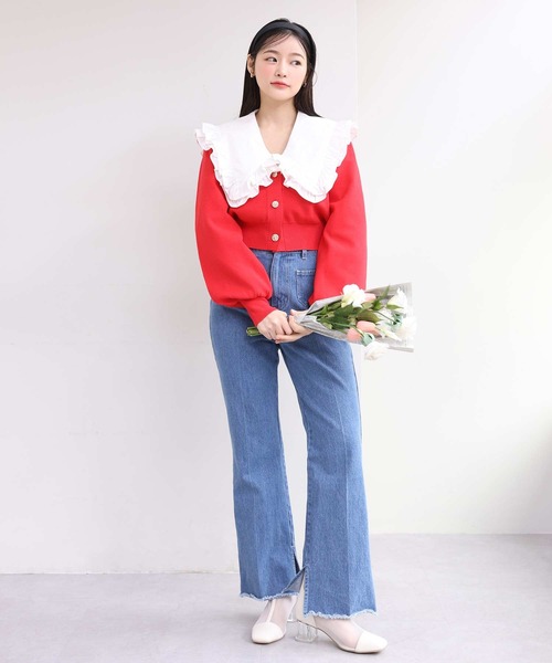 エンブレム刺繍金ボタンカーディガン 2023SS（カーディガン/ボレロ