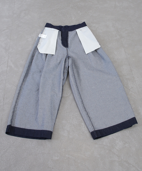 JOURNAL STANDARD LUXE タック ワイド デニム パンツ セール】11OZオールドデニムサイドタックパンツ（デニムパンツ
