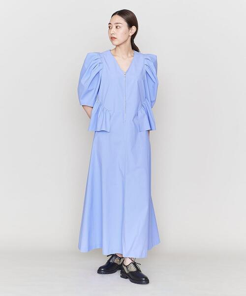 ASTRAET アストラット　ボリュームスリーブ　サイドフリル　ワンピース ASTRAET（アストラット）の「＜ASTRAET＞PE ボリュームスリーブ