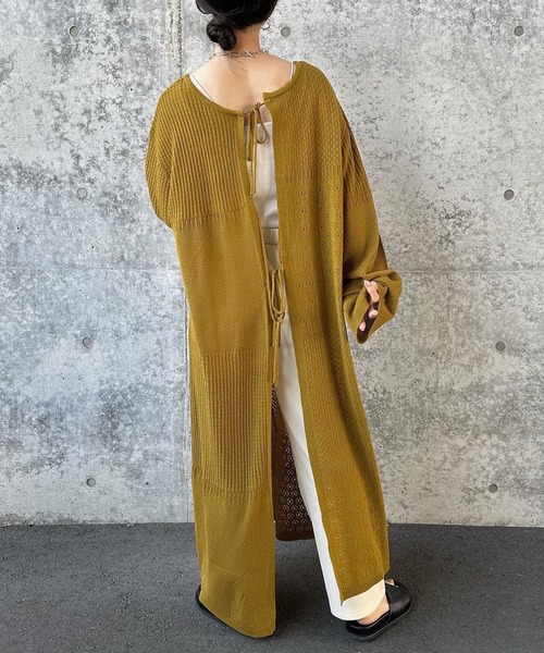 ポコポコ生地とデカリボンのワンピース　　見本 natural couture（ナチュラルクチュール）の「WEB限定カラーあり