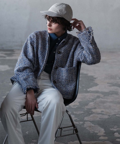 AKTE(アクテ)の「リネンキャップ(キャップ・レディース・アイボリー/ブラック・FREE)」の4枚目の写真