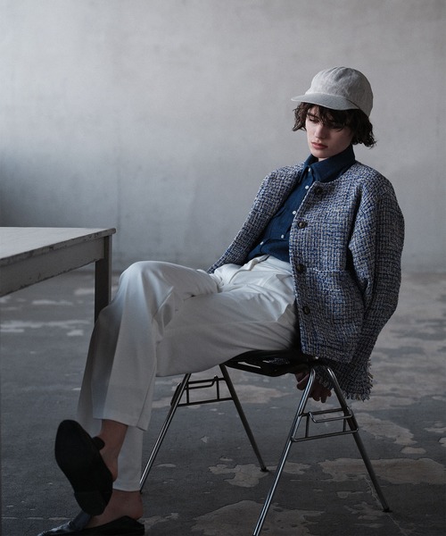 AKTE(アクテ)の「リネンキャップ(キャップ・レディース・アイボリー/ブラック・FREE)」の5枚目の写真