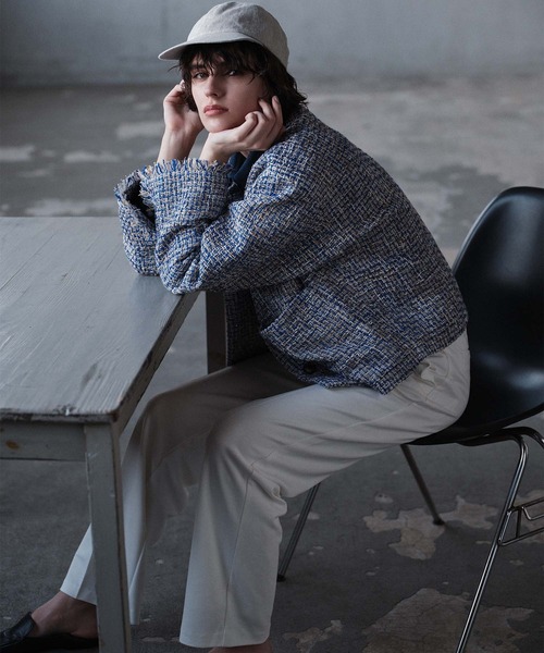 AKTE(アクテ)の「リネンキャップ(キャップ・レディース・アイボリー/ブラック・FREE)」の8枚目の写真