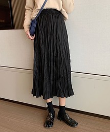 ワッシャーフレアロングスカート