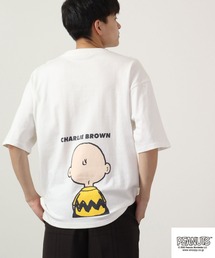 PEANUTS スヌーピー ヘビーウェイト ドロップ ショルダー Tシャツ 半袖