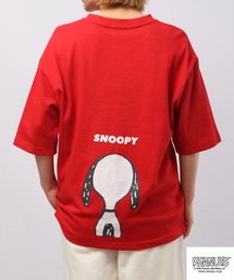 PEANUTS スヌーピー ヘビーウェイト ドロップ ショルダー Tシャツ 半袖