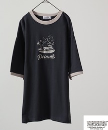 PEANUTS スヌーピー ヘビーウェイト ドロップ ショルダー Tシャツ 半袖
