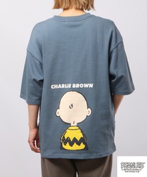 PEANUTS スヌーピー ヘビーウェイト ドロップ ショルダー Tシャツ 半袖