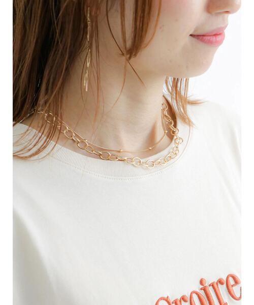 Te chichi（テチチ）の「メタルチェーン2連ネックレス（ネックレス・レディース・ゴールド・ﾌﾘ-）」の2枚目の写真