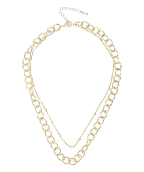 Te chichi（テチチ）の「メタルチェーン2連ネックレス（ネックレス・レディース・ゴールド・ﾌﾘ-）」の3枚目の写真