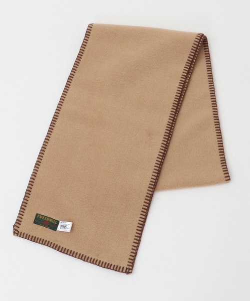 FUSE（フューズ）の「【TWEEDMILL（ツイードミル）】Fleece Scarf with blanket stitch（マフラー