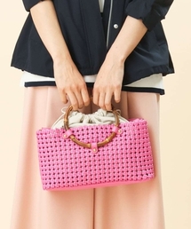 MK MICHEL KLEIN | [2WAY]バンブーハンドルメッシュデザインバッグ(トートバッグ)