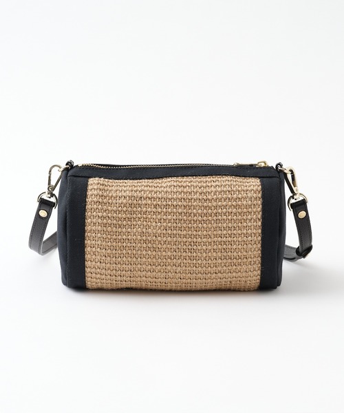 russet（ラシット）の「【2023SS新作】ジュートコンビショルダーバッグ(CE-1072)（ショルダーバッグ・レディース・ブラック/グレー・FREE）」の4枚目の写真