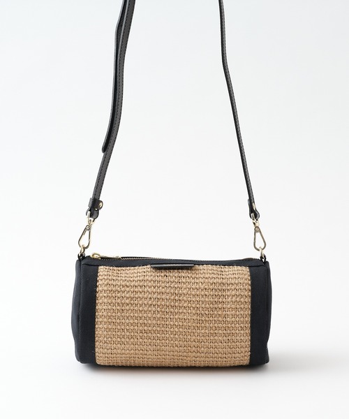 russet（ラシット）の「【2023SS新作】ジュートコンビショルダーバッグ(CE-1072)（ショルダーバッグ・レディース・ブラック/グレー・FREE）」の6枚目の写真