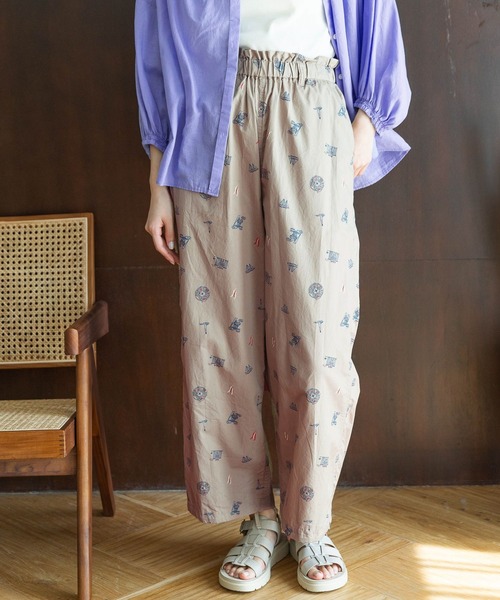 niko and...(ニコアンド)の「【Chill Pants】ドライチルイージー柄パンツ(その他パンツ・レディース・チャコール/ベージュ/ネイビー・FREE)」の3枚目の写真