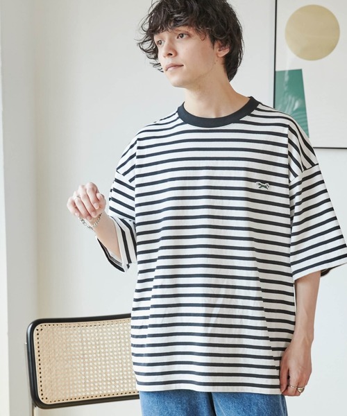 PENNEYS（ぺニーズ）の「∴WEGO/【WEB限定】Penneys別注BIGTシャツ（Tシャツ/カットソー・メンズ・ホワイト/サックスブルー/ホワイト系その他5/グレー系その他・MEDIUM/LARGE）」の3枚目の写真