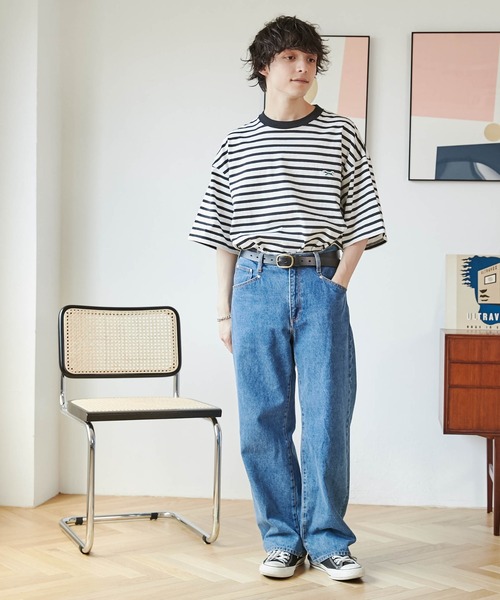 PENNEYS（ぺニーズ）の「∴WEGO/【WEB限定】Penneys別注BIGTシャツ（Tシャツ/カットソー・メンズ・ホワイト/サックスブルー/ホワイト系その他5/グレー系その他・MEDIUM/LARGE）」の9枚目の写真