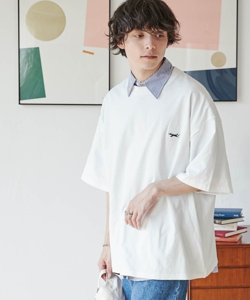 PENNEYS（ぺニーズ）の「∴WEGO/【WEB限定】Penneys別注BIGTシャツ（Tシャツ/カットソー・メンズ・ホワイト/サックスブルー/ホワイト系その他5/グレー系その他・MEDIUM/LARGE）」の5枚目の写真